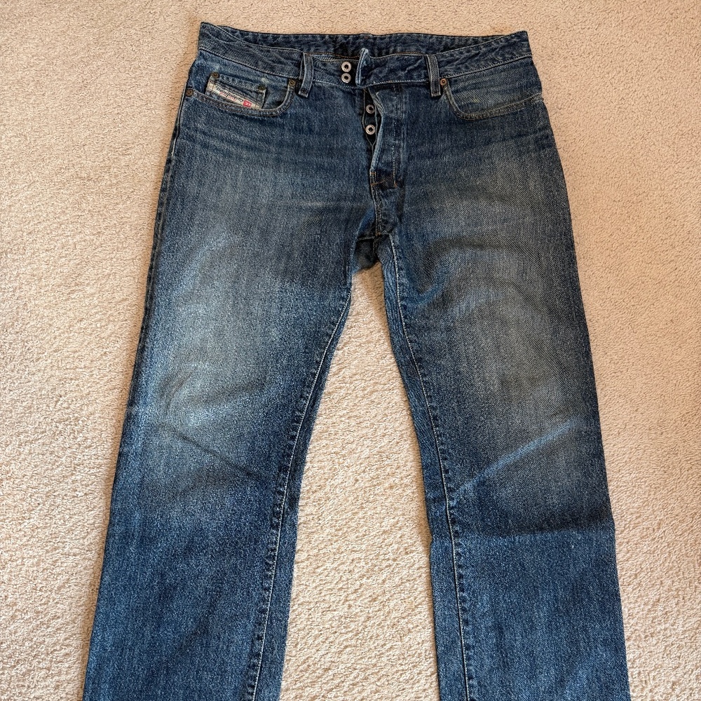 Diesel Jeans Blue Low Rise Straight 34x28